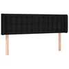 Image de vidaXL Tête de lit à LED Noir 147x16x78/88 cm Tissu
