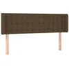 Image de vidaXL Tête de lit à LED Marron foncé 147x16x78/88 cm Tissu