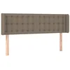 Image de vidaXL Tête de lit à LED Taupe 147x16x78/88 cm Tissu