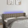 Image de vidaXL Tête de lit à LED Taupe 147x16x78/88 cm Tissu