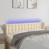 Image de vidaXL Tête de lit à LED Crème 147x16x78/88 cm Tissu