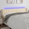 Image de vidaXL Tête de lit à LED Crème 163x16x78/88 cm Tissu