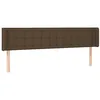 Image de vidaXL Tête de lit à LED Marron foncé 183x16x78/88 cm Tissu