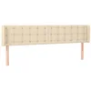 Image de vidaXL Tête de lit à LED Crème 183x16x78/88 cm Tissu