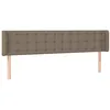 Image de vidaXL Tête de lit à LED Taupe 203x16x78/88 cm Tissu