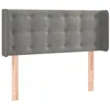 Image de vidaXL Tête de lit à LED Gris clair 83x16x78/88 cm Velours