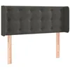 Image de vidaXL Tête de lit à LED Gris foncé 83x16x78/88 cm Velours
