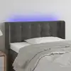 Image de vidaXL Tête de lit à LED Gris foncé 83x16x78/88 cm Velours