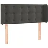 Image de vidaXL Tête de lit à LED Gris foncé 93x16x78/88 cm Velours