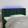 Image de vidaXL Tête de lit à LED Vert foncé 103x16x78/88 cm Velours