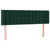 Image de vidaXL Tête de Lit à LED Meuble de Chambre à Coucher Accessoire de Lit Double Tête de Cadre de Lit Intérieur Vert Foncé 147x16x78/88 cm Velours