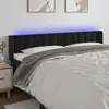 Image de vidaXL Tête de lit à LED Noir 203x16x78/88 cm Velours