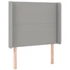 Image de vidaXL Tête de Lit à LED Meuble de Chambre à Coucher Accessoire de Lit Simple Tête de Cadre de Lit Intérieur Gris Clair 83x16x118/128 cm Tissu