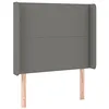 Image de vidaXL Tête de lit à LED Gris foncé 83x16x118/128 cm Tissu