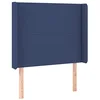 Image de vidaXL Tête de Lit à LED Meuble de Chambre à Coucher Accessoire de Lit Simple Tête de Cadre de Lit Intérieur Bleu 93x16x118/128 cm Tissu