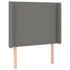 Image de vidaXL Tête de lit à LED Gris foncé 103x16x118/128 cm Tissu