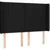 Image de vidaXL Tête de lit à LED Noir 147x16x118/128 cm Tissu