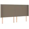 Image de vidaXL Tête de lit à LED Taupe 203x16x118/128 cm Tissu
