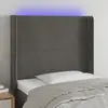 Image de vidaXL Tête de lit à LED Gris foncé 83x16x118/128 cm Velours