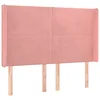 Image de vidaXL Tête de lit à LED Rose 147x16x118/128 cm Velours