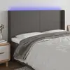 Image de vidaXL Tête de lit à LED Gris 183x16x118/128 cm Similicuir