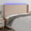 Image de vidaXL Tête de lit à LED Cappuccino 183x16x118/128 cm Similicuir