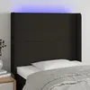 Image de vidaXL Tête de lit à LED Noir 83x16x118/128 cm Tissu