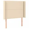 Image de vidaXL Tête de lit à LED Crème 93x16x118/128 cm Tissu