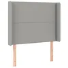 Image de vidaXL Tête de lit à LED Gris clair 103x16x118/128 cm Tissu