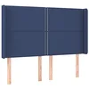 Image de vidaXL Tête de lit à LED Bleu 147x16x118/128 cm Tissu