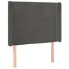 Image de vidaXL Tête de lit à LED Gris foncé 93x16x118/128 cm Velours