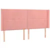 Image de vidaXL Tête de lit à LED Rose 163x16x118/128 cm Velours