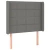 Image de vidaXL Tête de lit à LED Gris foncé 93x16x118/128 cm Tissu