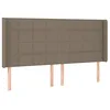 Image de vidaXL Tête de lit à LED Taupe 203x16x118/128 cm Tissu