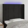 Image de vidaXL Tête de lit à LED Noir 83x16x118/128 cm Velours
