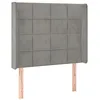 Image de vidaXL Tête de lit à LED Gris clair 93x16x118/128 cm Velours