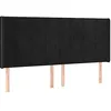 Image de vidaXL Tête de lit à LED Noir 203x16x118/128 cm Velours