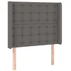 Image de vidaXL Tête de lit à LED Gris 103x16x118/128 cm Similicuir