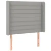 Image de vidaXL Tête de lit à LED Gris clair 83x16x118/128 cm Tissu