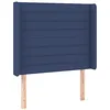 Image de vidaXL Tête de Lit à LED Meuble de Chambre à Coucher Accessoire de Lit Simple Tête de Cadre de Lit Intérieur Bleu 83x16x118/128 cm Tissu