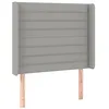 Image de vidaXL Tête de Lit à LED Meuble de Chambre à Coucher Accessoire de Lit Simple Tête de Cadre de Lit Intérieur Gris Clair 103x16x118/128 cm Tissu