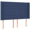 Image de vidaXL Tête de lit à LED Bleu 147x16x118/128 cm Tissu
