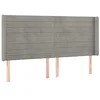 Image de vidaXL Tête de lit à LED Gris clair 203x16x118/128 cm Velours