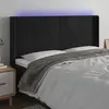 Image de vidaXL Tête de lit à LED Noir 203x16x118/128 cm Velours