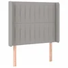 Image de vidaXL Tête de lit à LED Gris clair 83x16x118/128 cm Tissu