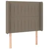 Image de vidaXL Tête de lit à LED Taupe 103x16x118/128 cm Tissu