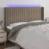 Image de vidaXL Tête de lit à LED Taupe 163x16x118/128 cm Tissu