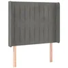 Image de vidaXL Tête de lit à LED Gris clair 93x16x118/128 cm Velours