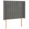 Image de vidaXL Tête de Lit à LED Meuble de Chambre à Coucher Accessoire de Lit Simple Tête de Cadre de Lit Intérieur Gris Clair 103x16x118/128 cm Velours
