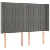 Image de vidaXL Tête de lit à LED Gris clair 147x16x118/128 cm Velours